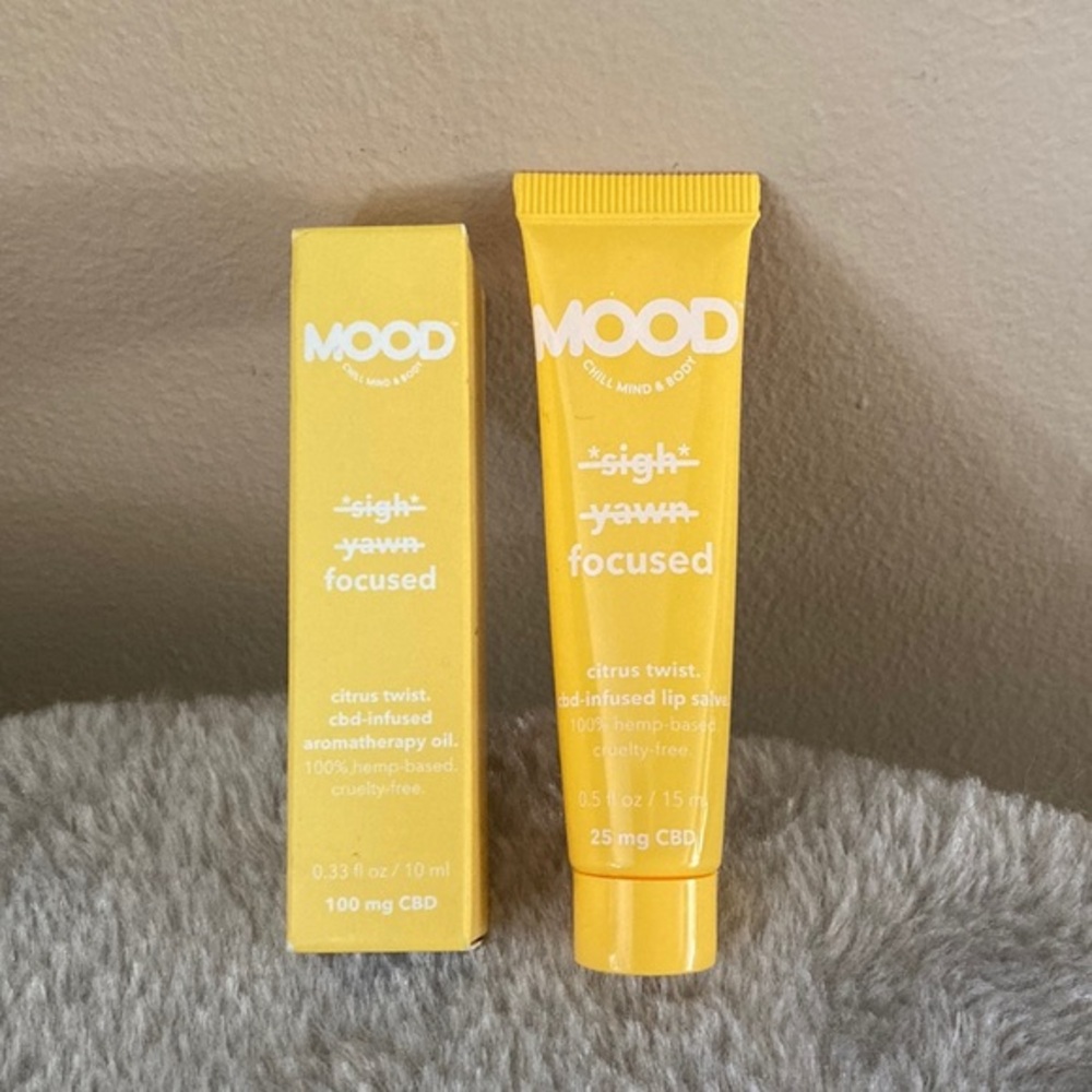 Mood citrus aromatherapy oil and lip salve combo